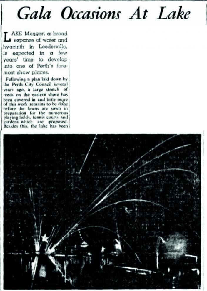 Black and white West Australian article extract 